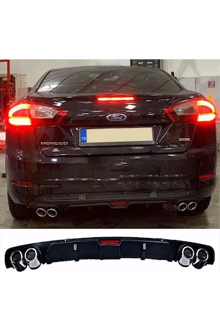 Ford Mondeo Mk4 Siyah Difüzör 4 Krom Egzoz Görünümlü Difizör Arka Ek Body Kit