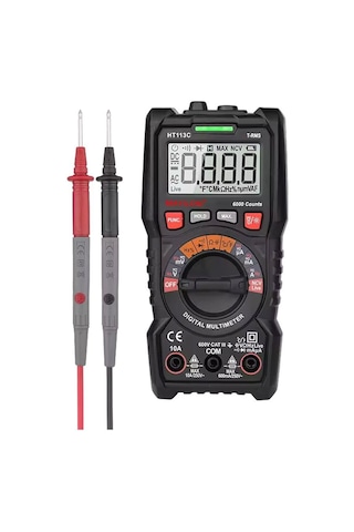Mayilon Ht113c Dijital Profesyonel Multimetre Ekran Aydınlatmalı Auto Range 600v 10a Ac Dc