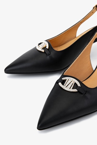 Valmenti Kadın Hakiki Deri Siyah Slingback Ayakkabı 611 H51005 Bn Ayk Sk25-26 Black Leather Siyah