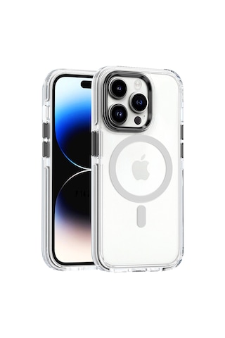 Joko iPhone 15 Pro Bella Magsafe Kapak Glblseme - 49 - Gri Metal