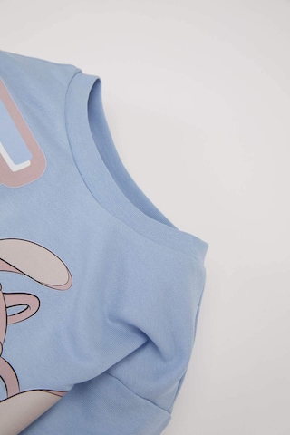 DeFacto Kız Bebek Disney Lilo & Stitch Bisiklet Yaka Uzun Kollu Sweat Elbise D8439A524AUBE551 Mavi