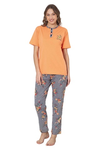 Abbas Erdem Erdem Kısa Kollu Pijama Takımı Dfn005 sari