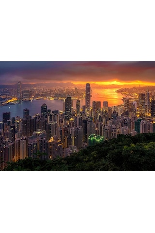 Enjoy 1000 Parça Hong Kong'da Gün Batımı Puzzle