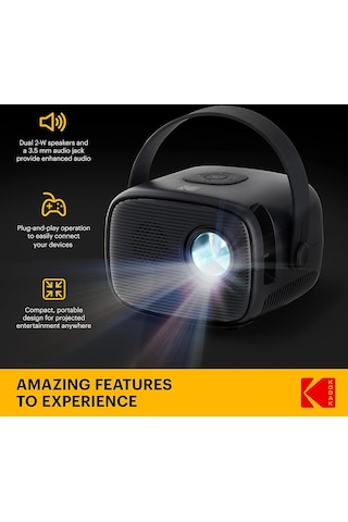 KODAK FLIK X2 Taşınabilir 100"Mini Pico Projektör