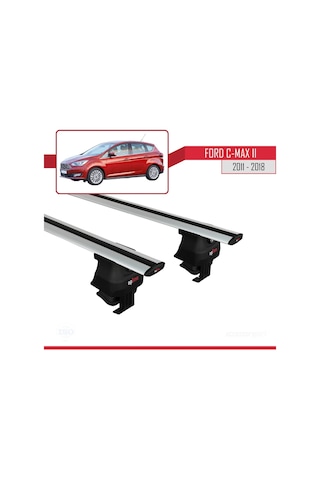 Ford C-max Iı 2011-2018 Arası İle Uyumlu Ace-4 Ara Atkı Tavan Barı Gri