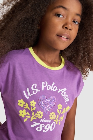 U.s. Polo Assn. Kız Çocuk Menekşe Tişört 50325653-vr037 Menekse