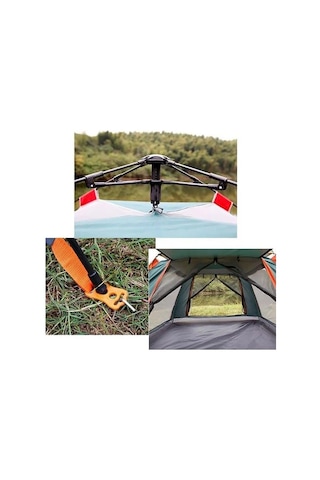 Tenteli 6 Kişilik Otomatik Çadır 240x240x155 Cm Çadır Çantalı Çadır - Sineklikli Çadır Karışık/çok Renkli Çok Renkli