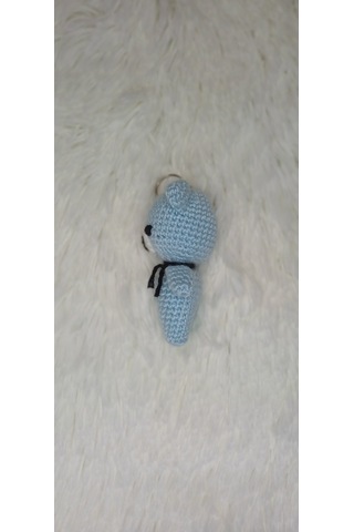 Amigurumi Ayıcık Anahtarlık Mavi