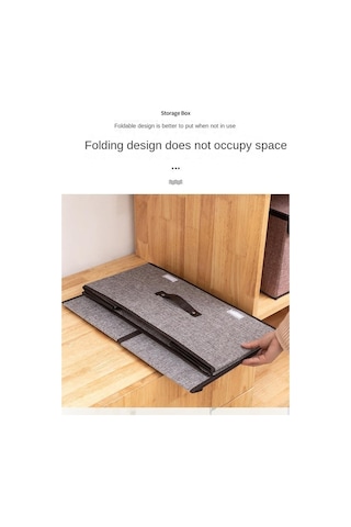 Cc Globall Çift Kapaklı Saklama Kutusu 2'li Katlanabilir Saklama Kutusu Seti -gri Gri