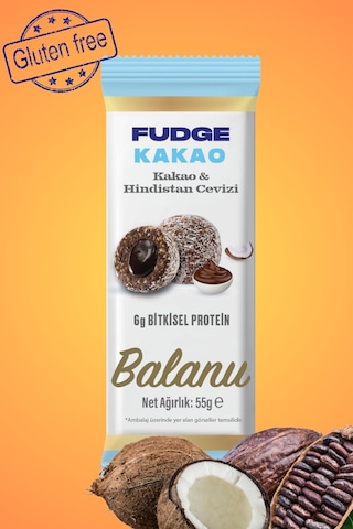 Fudge Hindistan Cevizi Kaplı Kakaolu Meyve Topları 55g X3 Adet
