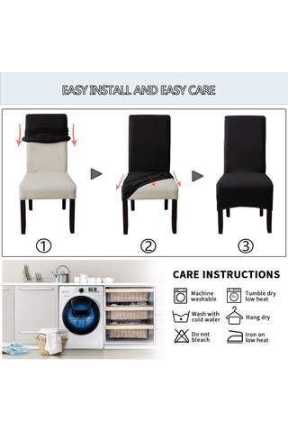 Gajeena Geniş Boyutlu Su Geçirmez Lastikli Sandalye Örtüsü - Otel & Banket İçin Dayanıklı Paspas Desenli Koltuk Kılıfı Açık Gri DiğER