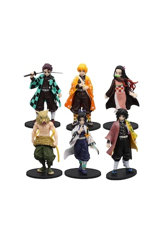 Vıp Yüksek Kalite 16 Cm 6 Lı Demon Slayer Karakter Set Demon Slayer Oyuncakları Demon Slayer Biblo