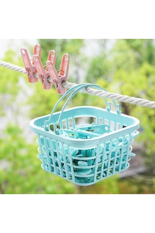 Sones Çok Amaçlı Çamaşır Mandalı Ev Plastik Sepet Çorap Klipsi 30 / Kutu Rastgele Renk