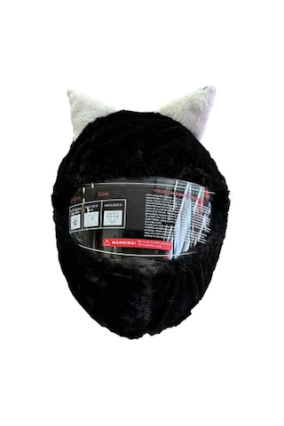 Kedi Peluş Kask Kılıfı