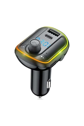 Novahub Araç İçi Bluetooth Fm Vericisi, Pd 18w Hızlı Şarj, Renkli Işık, Sesli Asistan, Müzik Çalar Ve Usb Şarj İstasyonu/