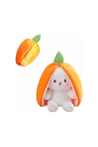 Şapkalı Çantalı Peluş Tavşan - Pelüş Tavşan 03042 Çok Renkli