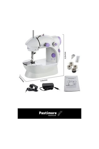 Pastimore Premium Taşınabilir Elektrikli Hız Ayarlı Kademeli Otomatik Mini Dikiş Makinesi
