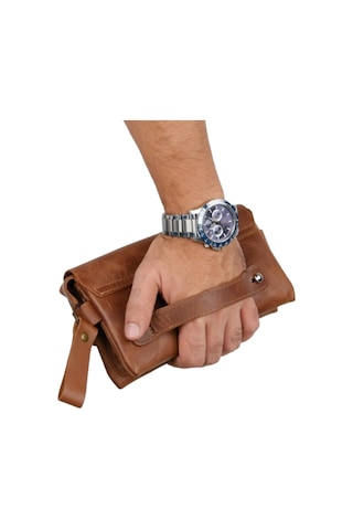Mft Leather Hakiki Deri Unisex El Çantası Boliva 9874 Tiguan Taba