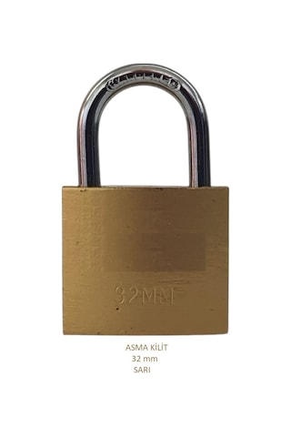 Adilon Asma Kilit, 32 Mm Sarı