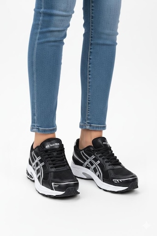 Papuçcity Flet 03405 Unisex Yürüyüş Koşu Günlük Spor Ayakkabı SİYAH-BEYAZ