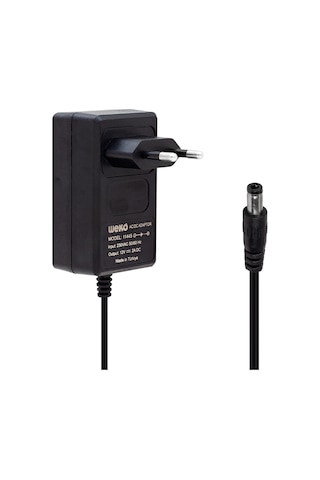 Weko 12 Volt 2 Amper 24 Watt Plastik Kasa Priz Tipi Adaptör 5.5x2.5 Uçlu