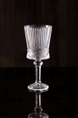 Heren 6'lı Kristal Ayaklı Kahve Yanı Su Ve Meşrubat Bardağı 140ml Şeffaf Cam