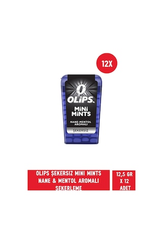 Olips Mini Mints Şekersiz Nane & Mentol Aromalı Şekerleme 12 x 12.5 G