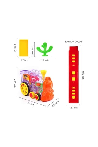 Can Oyuncak Pilli Dominolu Tren Kutulu 80 Parça Domino Taşı Dizen