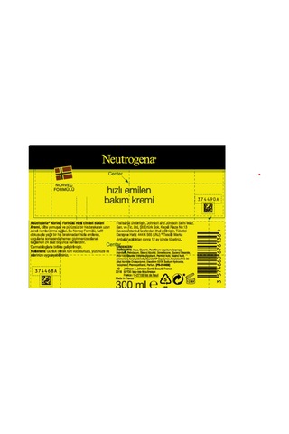 Neutrogena Hızlı Emilen Bakım Kremi 300 ML