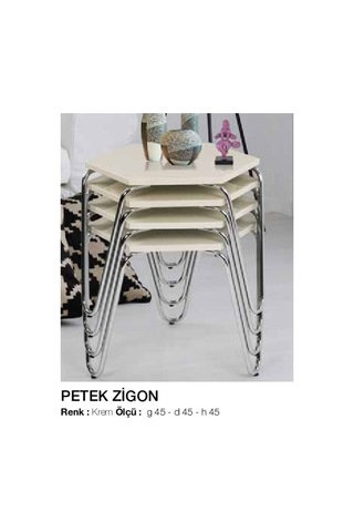 Zigon Osm Petek Model Metal Nikelaj V Ayak Çok Renkli Tabla Itina (410190504)