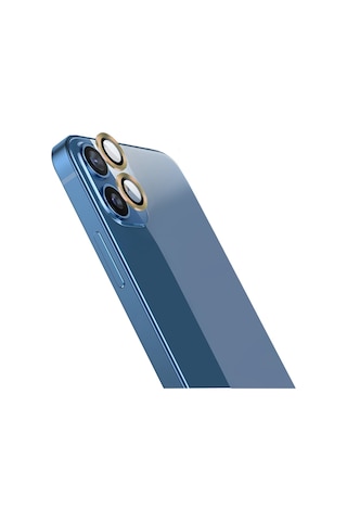 Apple Uyumlu   iPhone 11 Go Des CL-10 Kamera Lens Koruyucu Gold