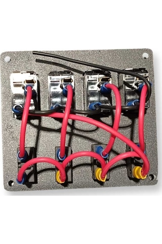 Otomatik Sigortalı 4'lü Karlıng Switch Panel Işıklı İzoleli