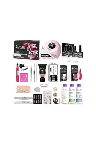 Protez Tırnak Seti & Kalıcı Oje & Nail Art Seti Poly Jel