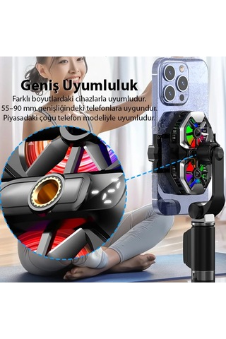 Memo Dl21 Yarı İletken Arka Klipsli Çift Fanlı Soğutma Radyatörü Pubg Oyun Soğutucu Apple Uyumlu iOs Android- 5775