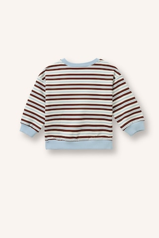 Defacto %100 Pamuk Regular Fit Bisiklet Yaka Düşük Omuzlu Çizgili Erkek Bebek Sweatshirt I0699a526aubn330 Kahve-bn330