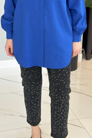 Missemramiss Taşlı Denim Pantolon 4810 Antrasit