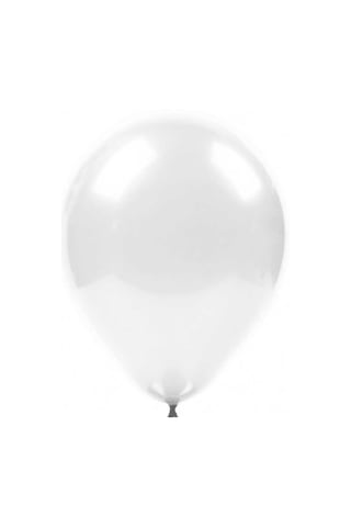Metalik Beyaz Balon 10'Lu Paket