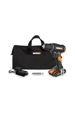 Worx WX100 20 V 2.0 Ah Li-ion Tek Akülü Profesyonel Şarjlı Matkap