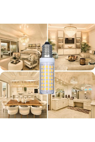 Maiyame 5 Adet E14 Led Ampul Sıcak/beyaz Işık 3000k/6000k 5w 500 Lümen Halojen Ampul Yerine 360 Açı Crı 80 Beyaz