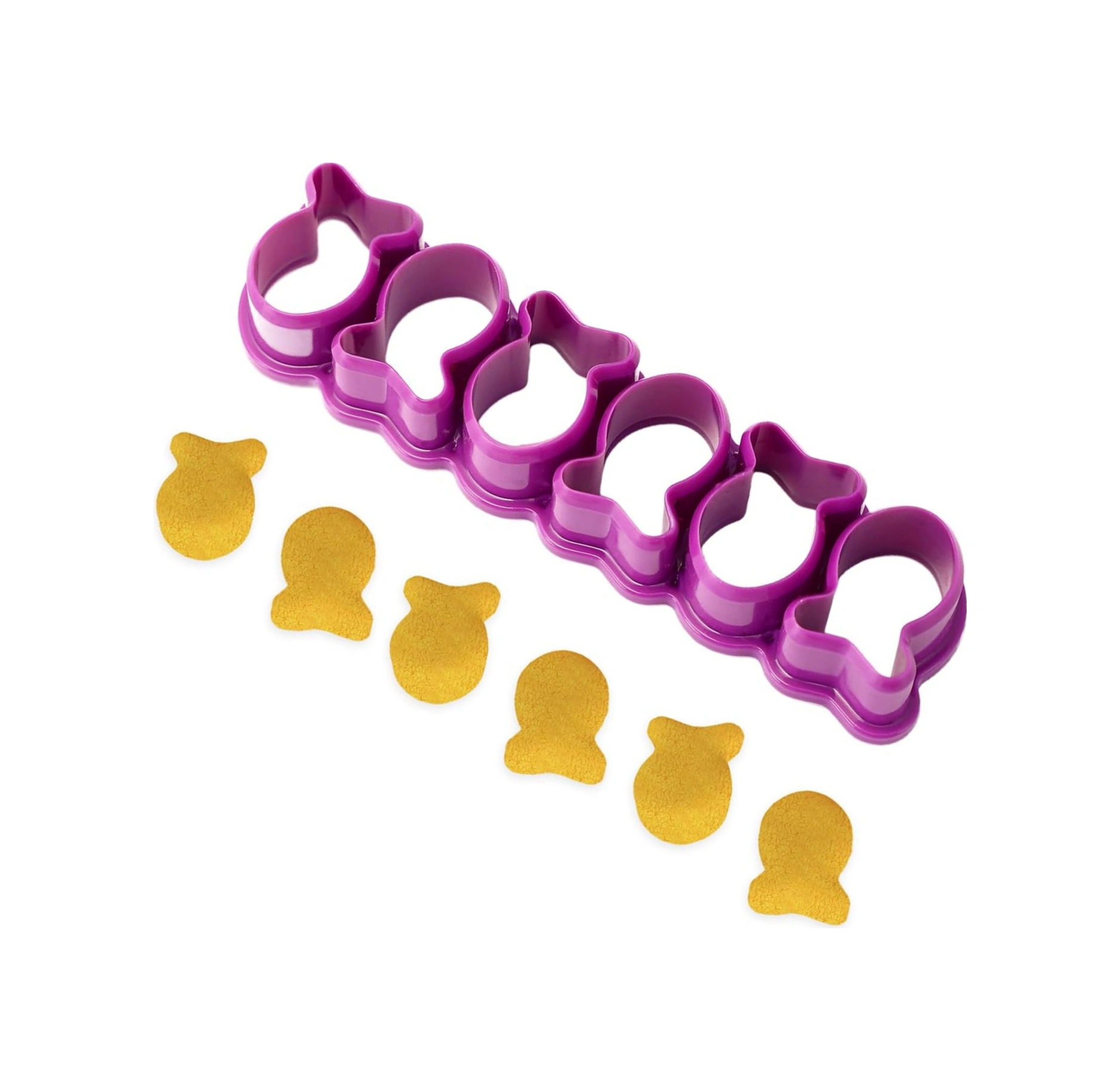 Wezone Küçük Balık Şekilli Ev Fırını Kalıbı, Yemek Safe Plastik, Dıy Kurabiye Ve Atıştırmalık Kesici, Mor Renk Mor