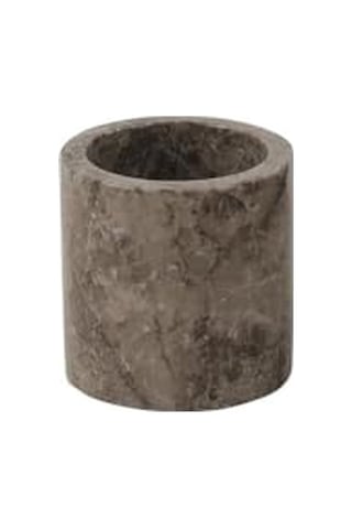 Roza Mermer Baharatlık 8x8 Cm Mermer Tuzluk Masaüstü Baharatlık Kahverengi Genel