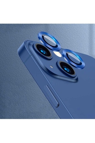 Apple Uyumlu iPhone 13 Mini Zore Cl-07 Kamera Lens Koruyucu Lacivert