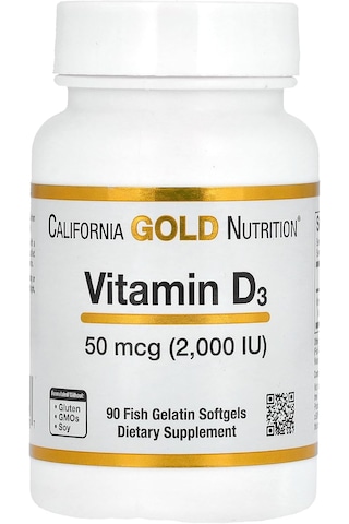 California Gold Nutrition Vitamin D3, 50 Mcg 2,000 Iu , 90 Fish