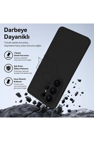Tr Samsung S23 Ultra İle Uyumlu Kılıf, İçi Kadife Kaplamalı İnce Sıvı Silikon Kapalı Kamera Tam Koruma Yumuşak