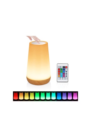 Led Gece Lambası, Dokunmatik Kısılabilir Atmosfer Masa Lambası, Doğal