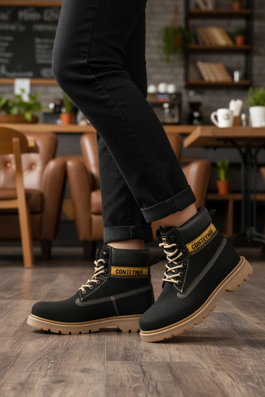 Siyah Soğuğa Dirençli Kaymaz Unisex Bot 922 G Siyah Nubuk