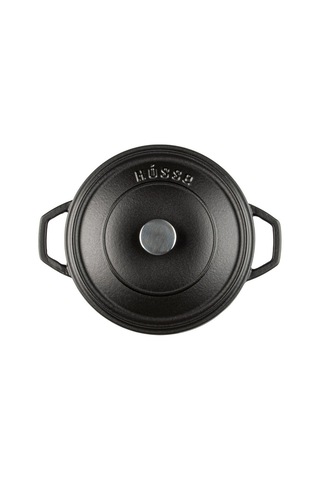 Hosse Demir Döküm 28 Cm Kısa Tencere - Siyah Hsykt-28-syh Siyah