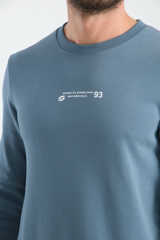 Shooter Sportwear Ribey Erkek Üç İplik Sweatshirt Regular Fit Pamuklu Bisiklet Yaka Günlük Spor Basic Orman Yeşili