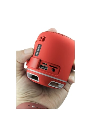 Powerway C4 Taşınabilir Bluetooth Hoparlör Ses Bombası Yüksek Ses Gücü Sese Duyarlı Led Işık