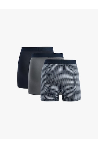 Koton Pamuklu Desenli 3'lü Boxer Seti Bej Desenli 6slm90018mk Ekru Desenli